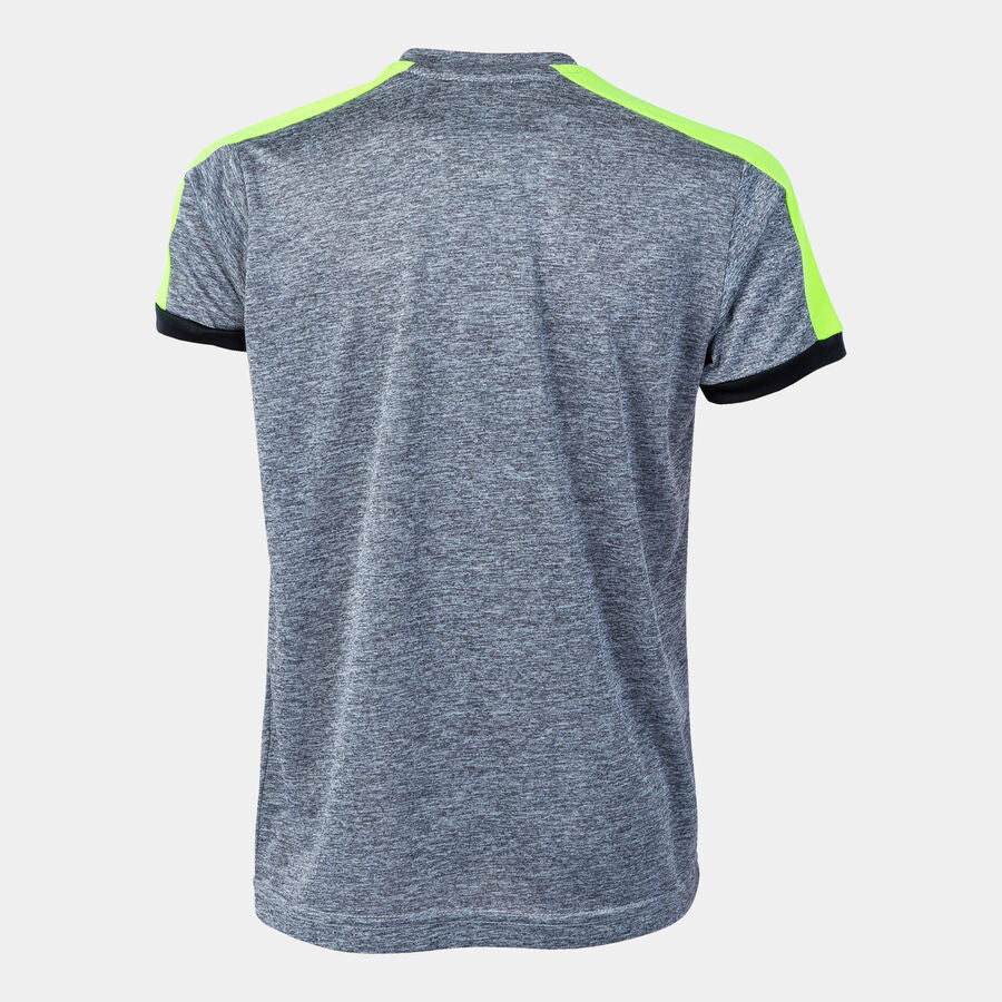 Camiseta manga corta hombre Escanu verde flúor gris melange marino