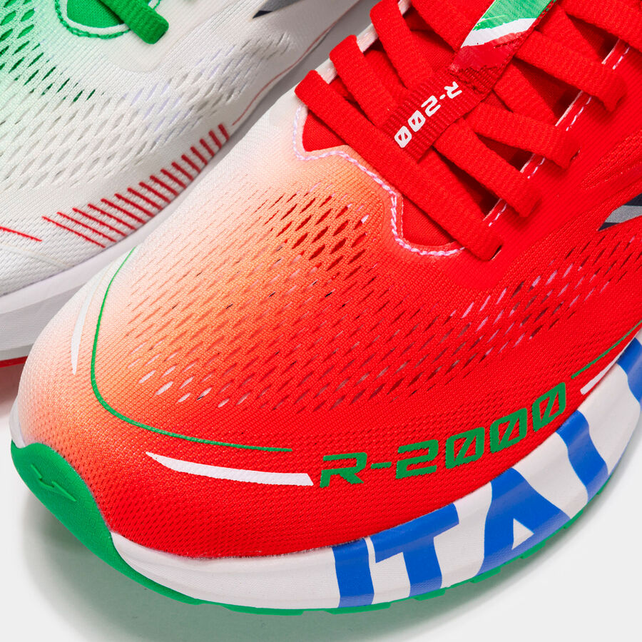 Zapatillas running R.2000 Italia 24 unisex verde rojo