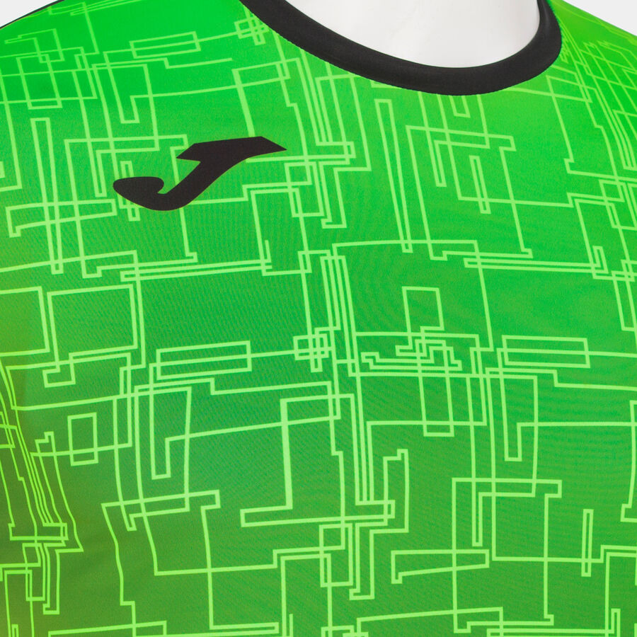 Camiseta manga corta hombre Elite VIII marino amarillo flúor