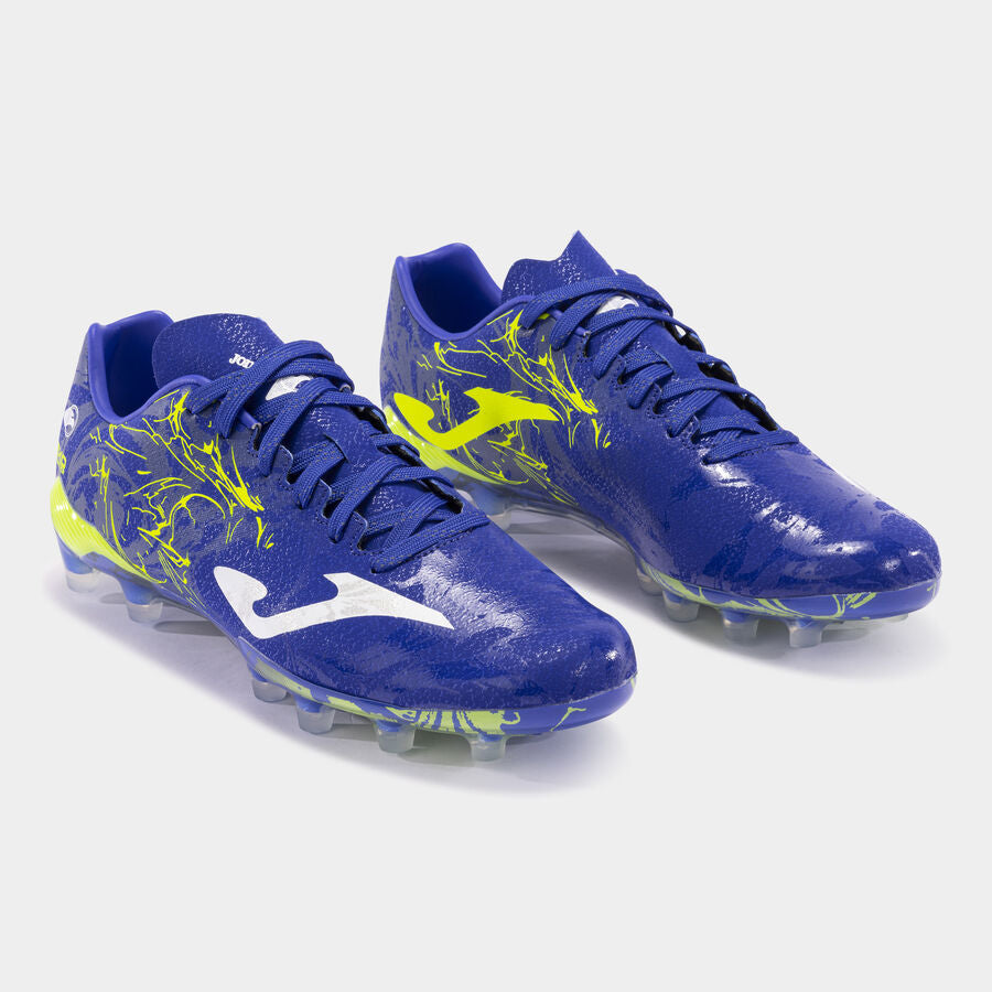 Botas fútbol Supercopa 24 terreno firme FG negro amarillo flúor