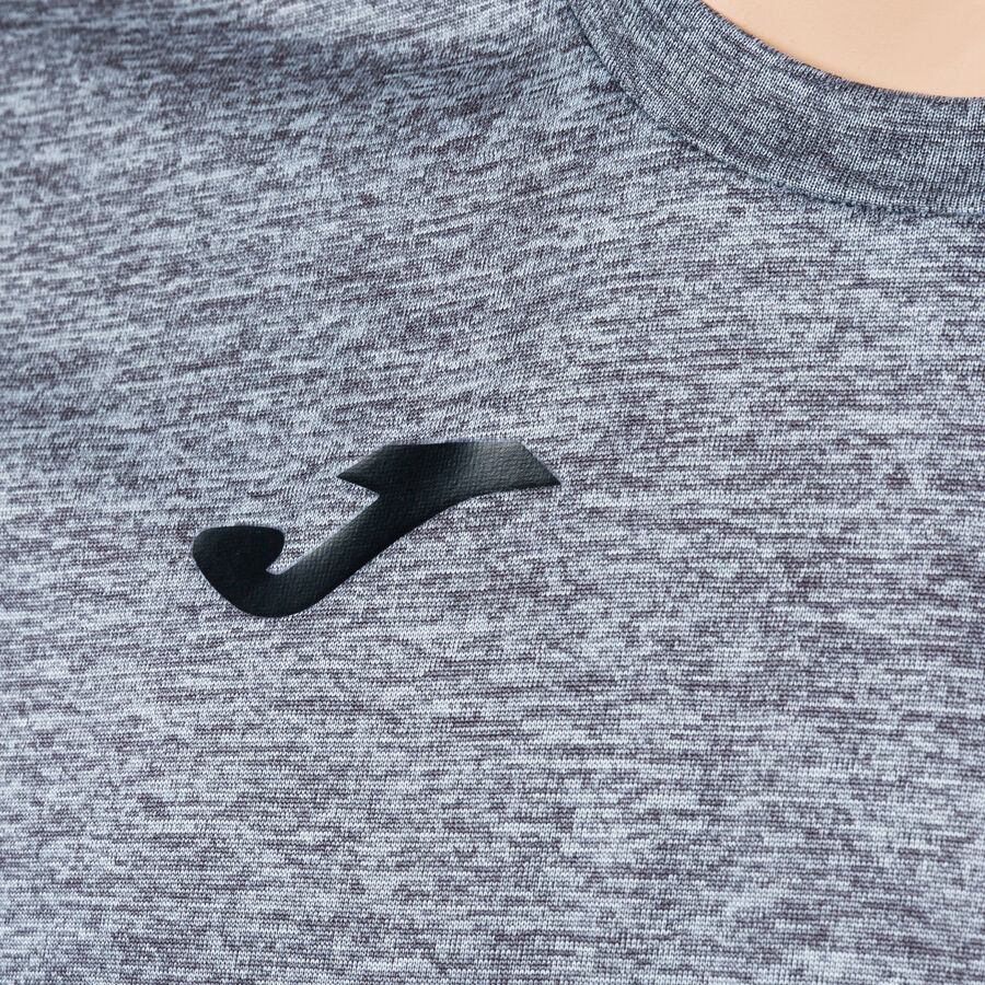 Camiseta manga corta hombre Escanu verde flúor gris melange marino