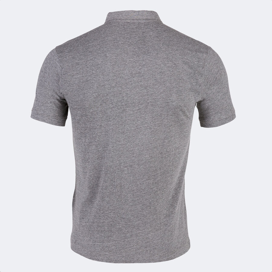 Polo manga corta hombre Winner gris melange negro
