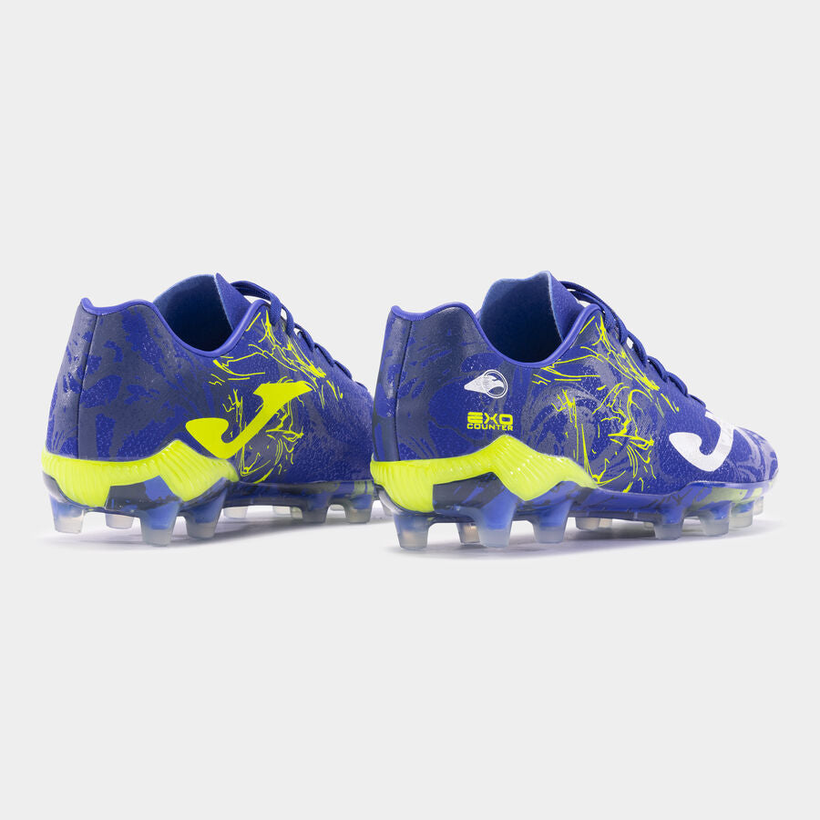 Botas fútbol Supercopa 24 terreno firme FG negro amarillo flúor