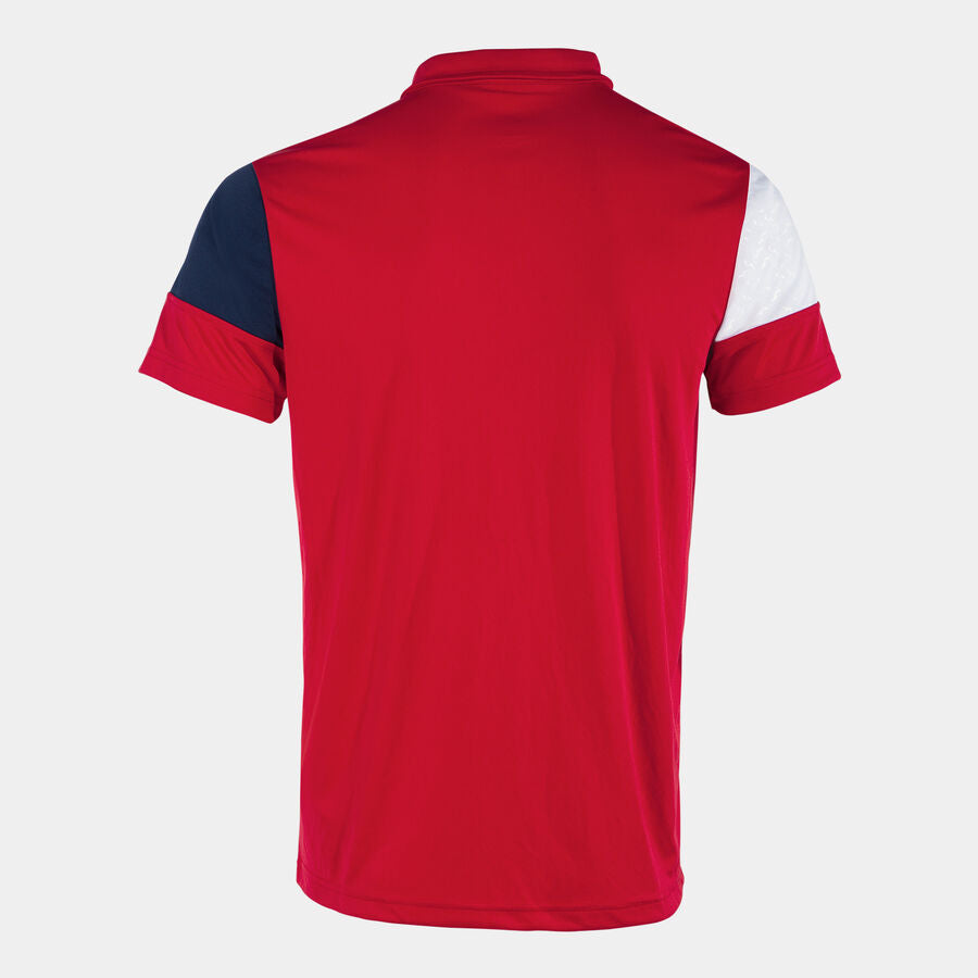 Polo manga corta hombre Crew V rojo marino
