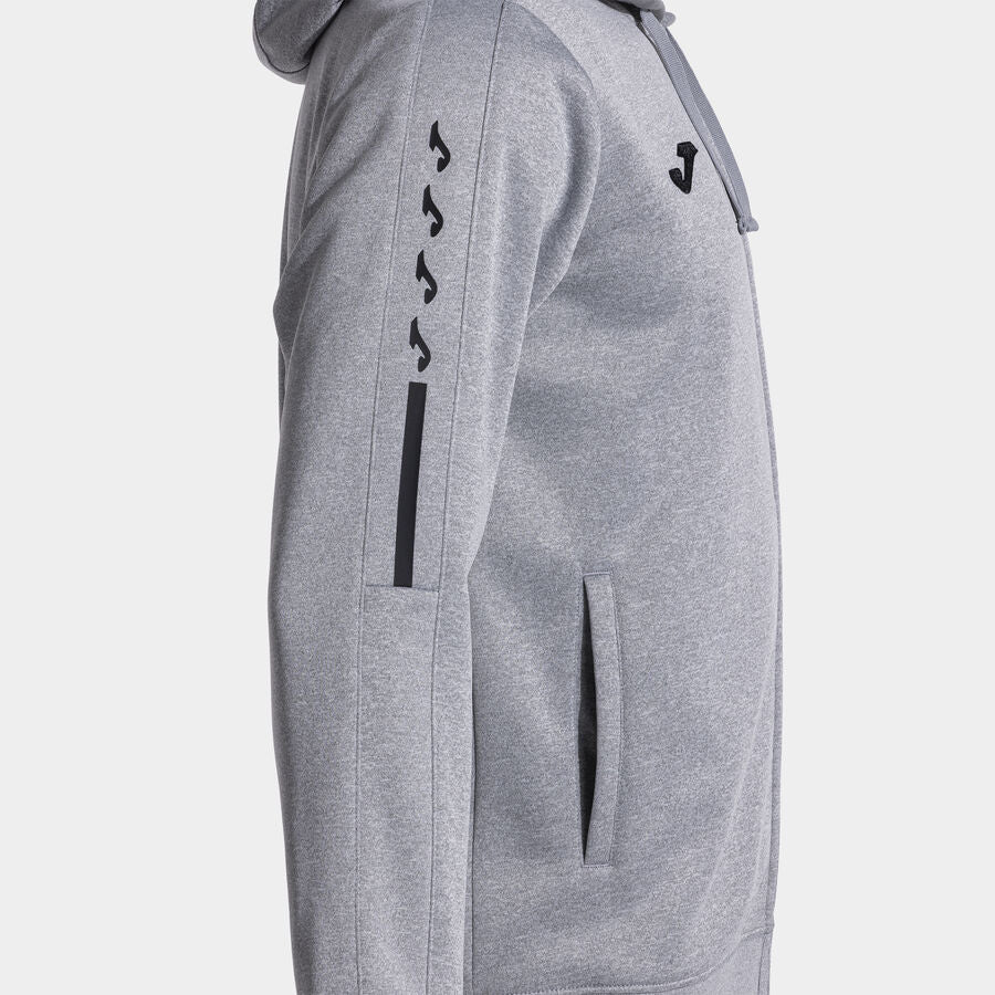 Chaqueta con capucha hombre Olimpiada gris melange negro