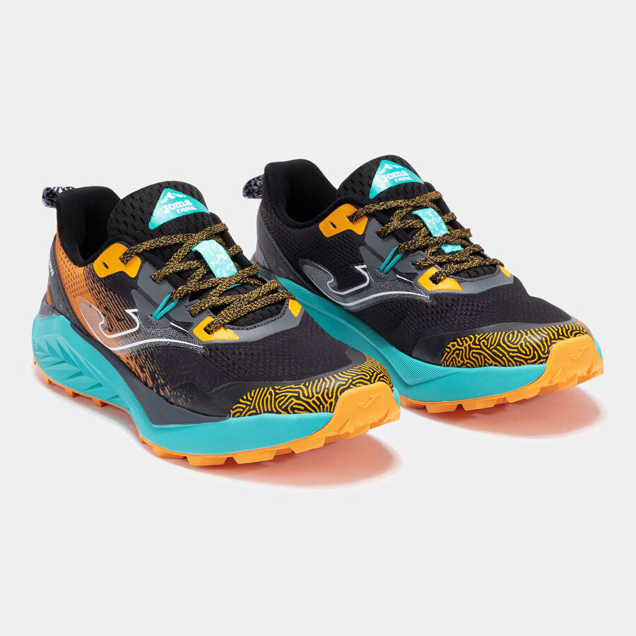 Zapatillas trail Tundra 25 hombre negro naranja