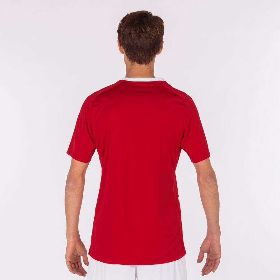 Camiseta manga corta hombre Tiger III rojo amarillo flúor