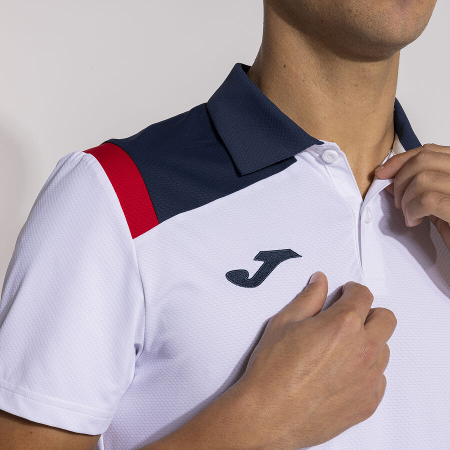 Polo manga corta hombre Toledo blanco marino