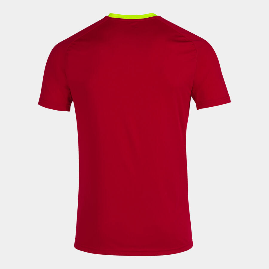 Camiseta manga corta hombre Tiger III rojo amarillo flúor