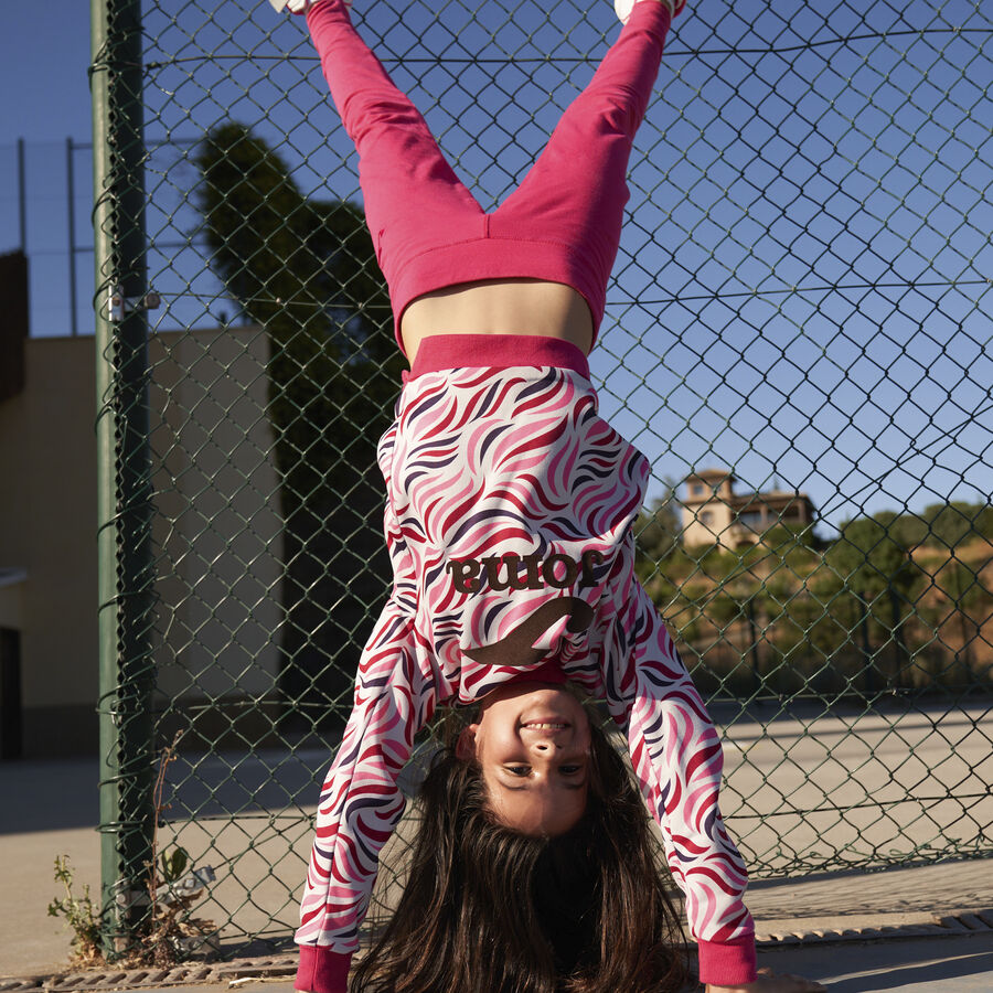 Mallas largas niña Street fucsia
