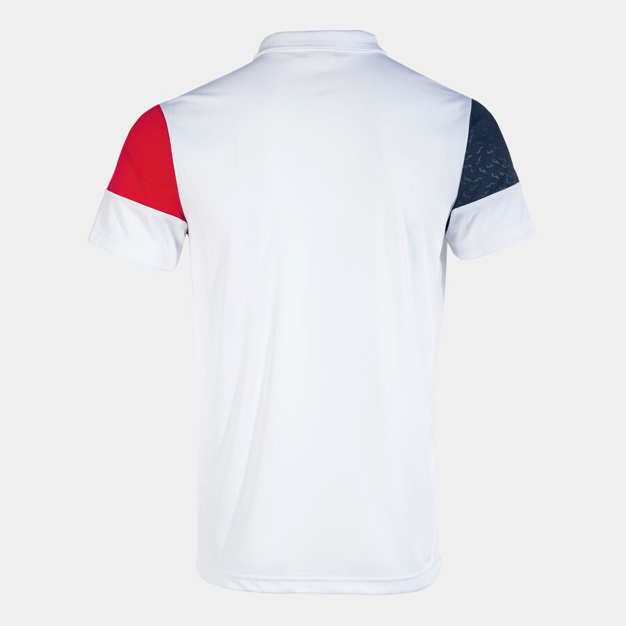 Polo manga corta hombre Crew V rojo marino