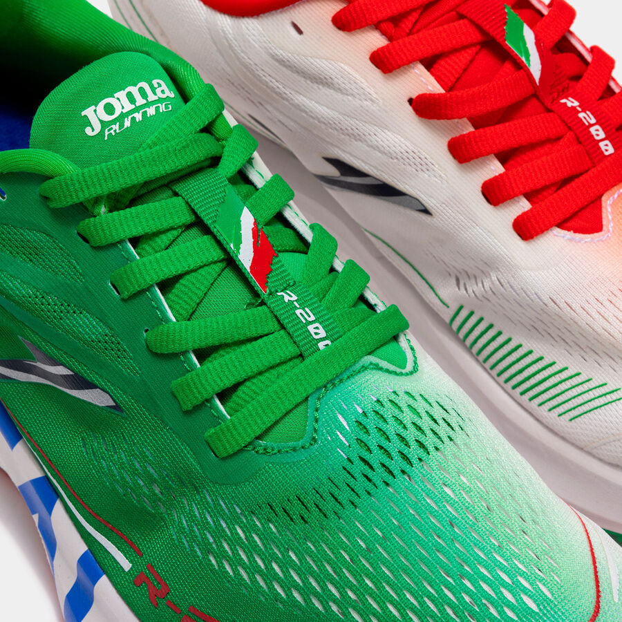 Zapatillas running R.2000 Italia 24 unisex verde rojo