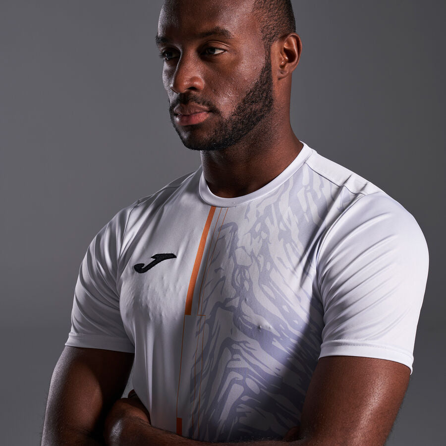 Camiseta manga corta hombre Pro team blanco celeste