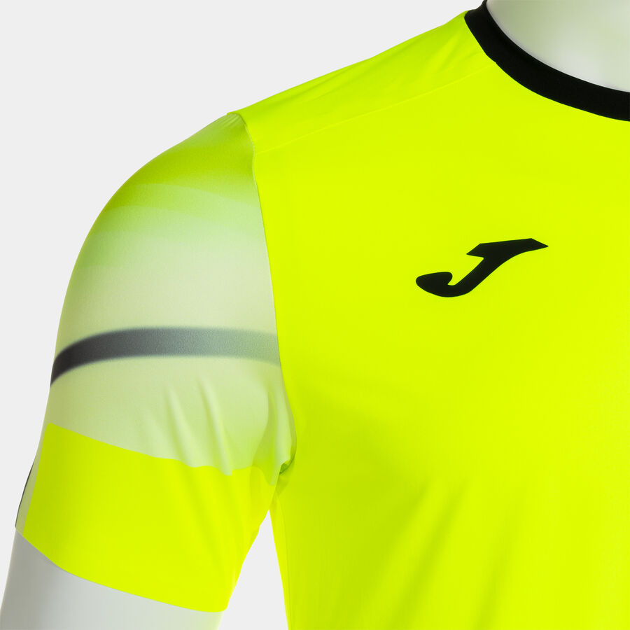 Camiseta manga corta hombre Elite XI negro amarillo flúor