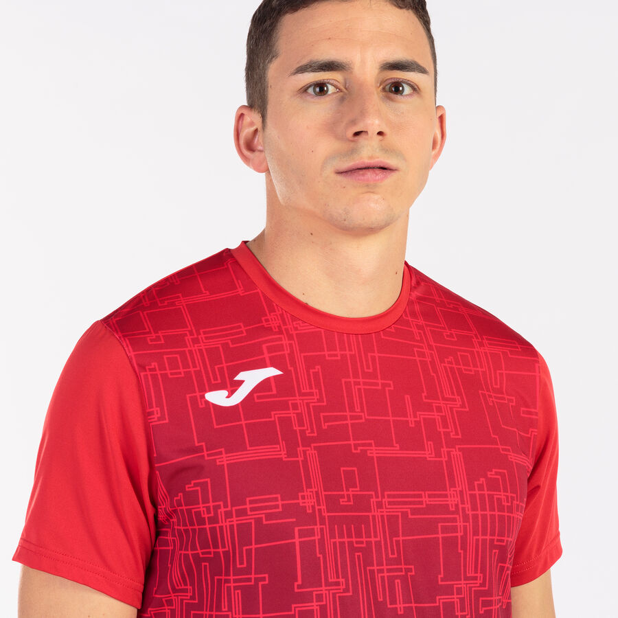 Camiseta manga corta hombre Elite VIII marino amarillo flúor