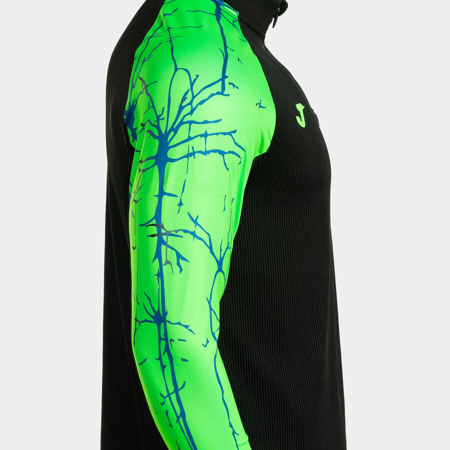 Sudadera hombre Elite IX negro verde flúor