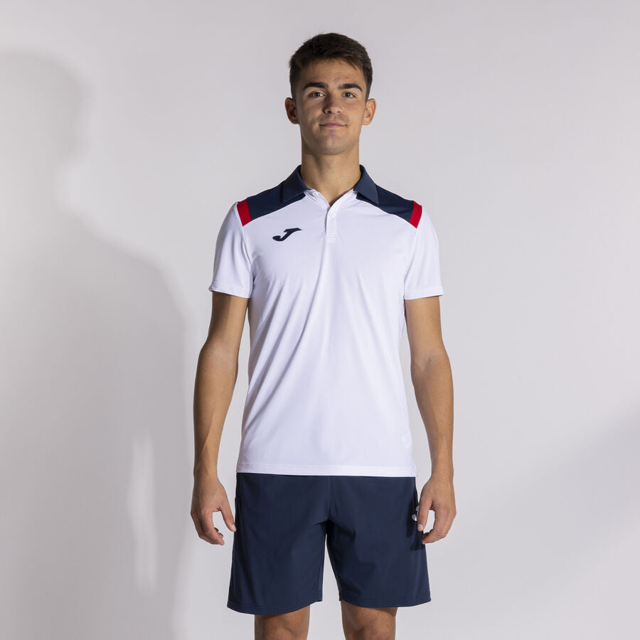 Polo manga corta hombre Toledo blanco marino