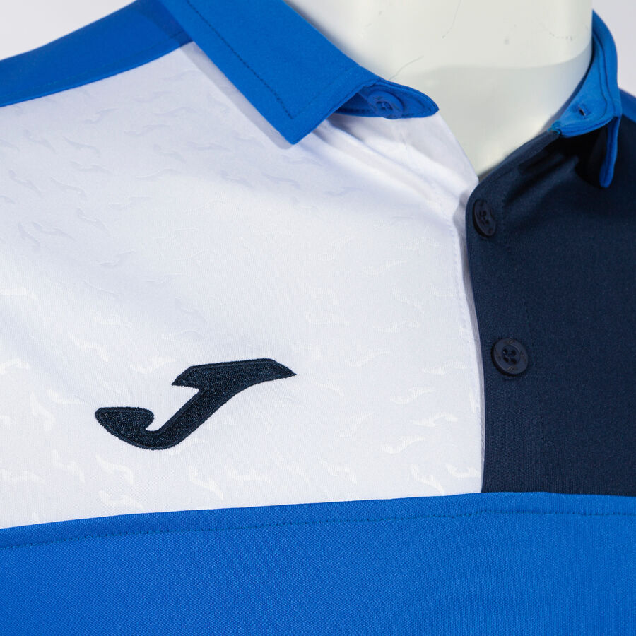 Polo manga corta hombre Crew V rojo marino