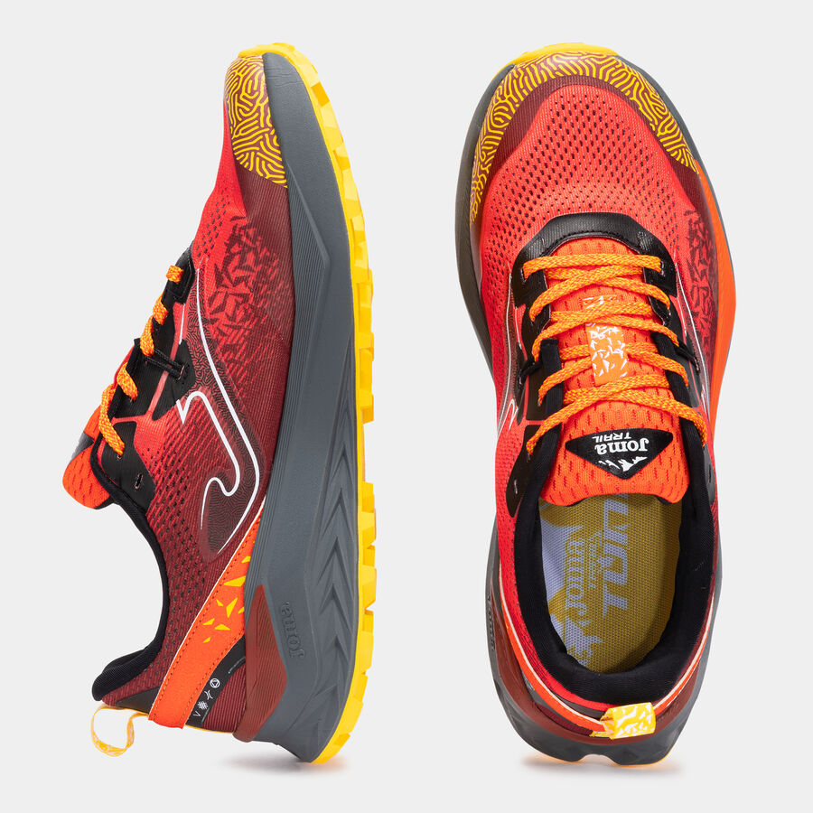 Zapatillas trail Tundra 25 hombre negro naranja