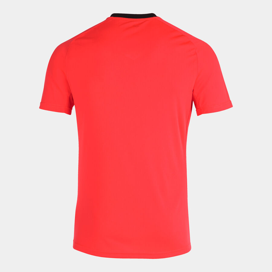 Camiseta manga corta hombre Tiger III rojo amarillo flúor