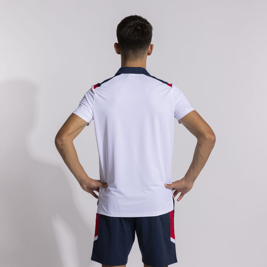 Polo manga corta hombre Toledo blanco marino