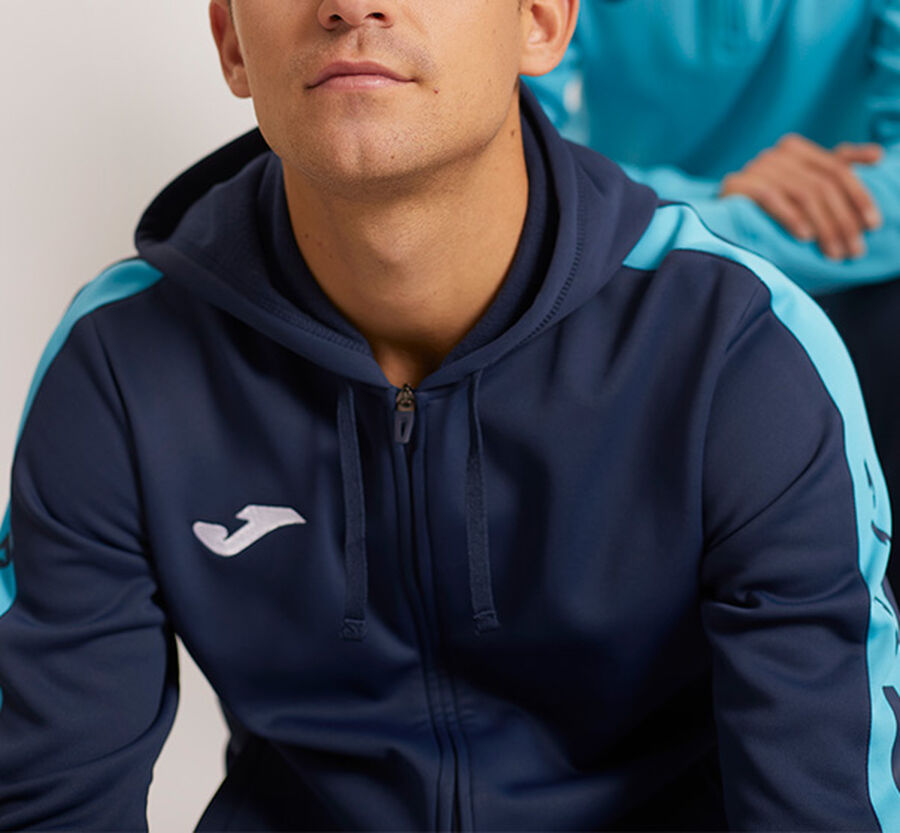 Chaqueta con capucha hombre Olimpiada gris melange negro