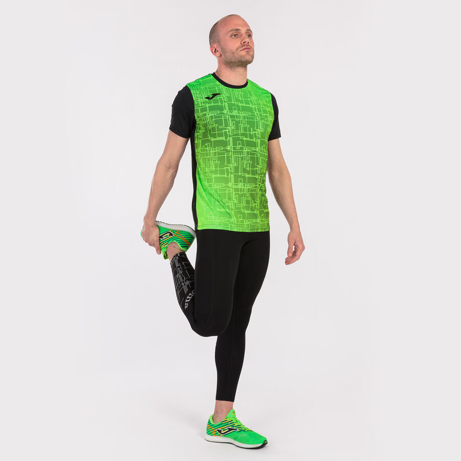 Camiseta manga corta hombre Elite VIII marino amarillo flúor
