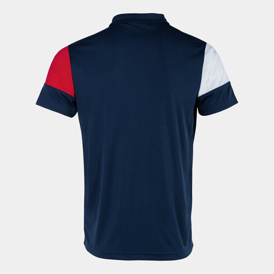 Polo manga corta hombre Crew V rojo marino