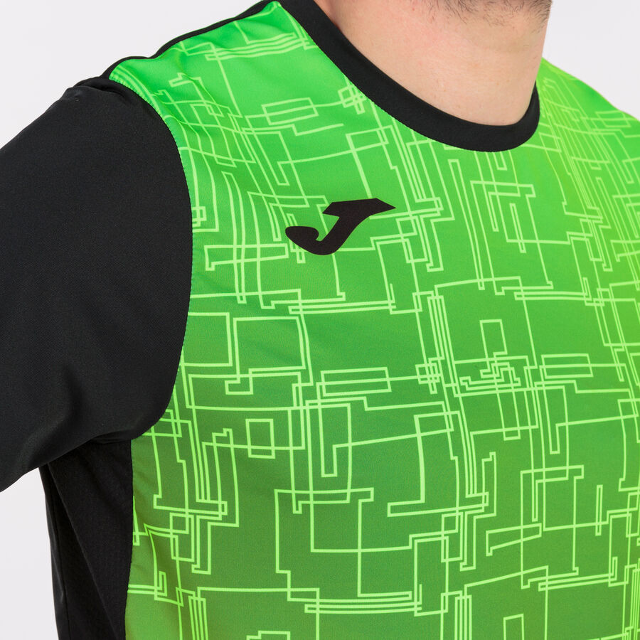 Camiseta manga corta hombre Elite VIII marino amarillo flúor