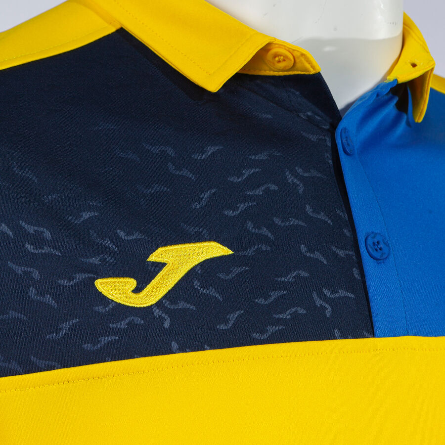 Polo manga corta hombre Crew V rojo marino