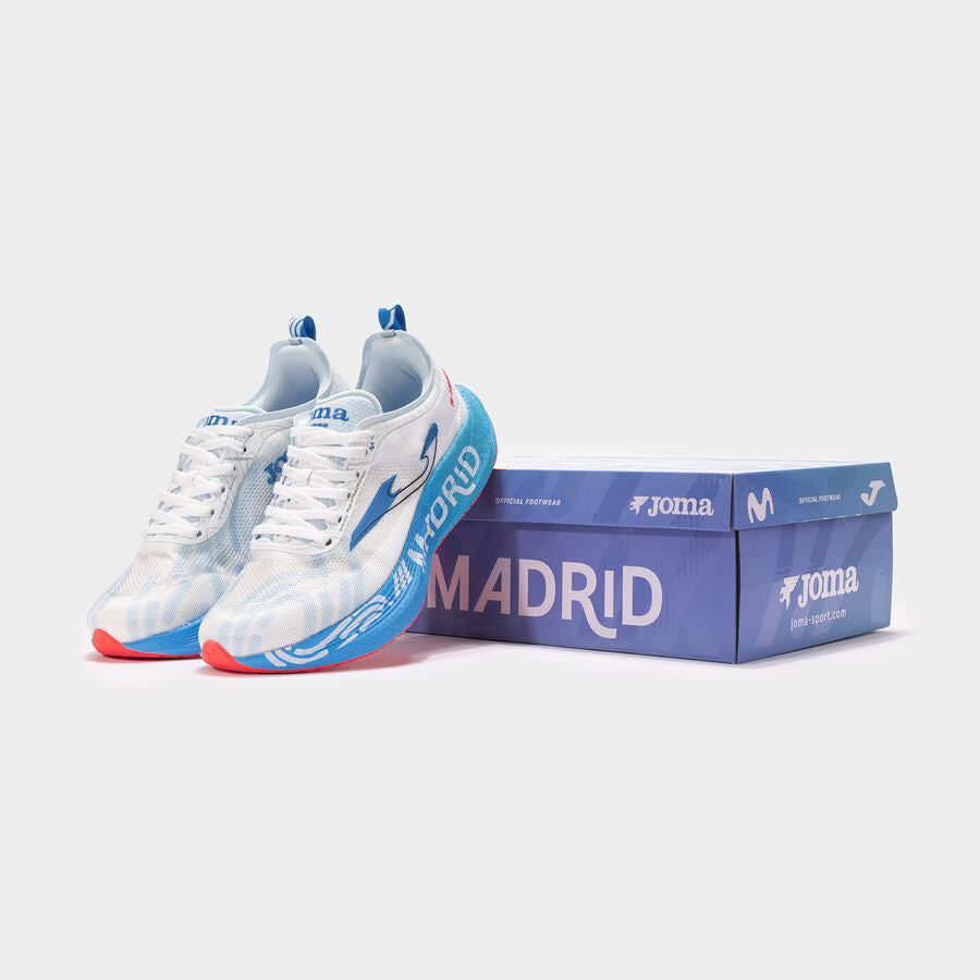Zapatillas running R1000 25 Media Maratón Madrid unisex blanco