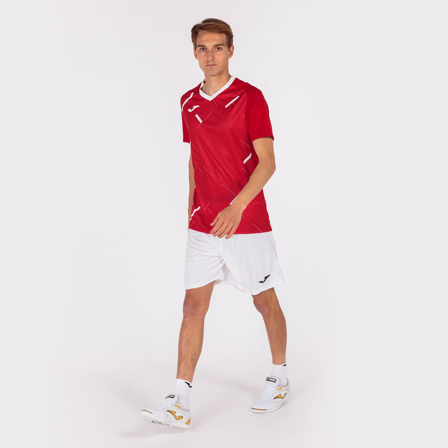 Camiseta manga corta hombre Tiger III rojo amarillo flúor