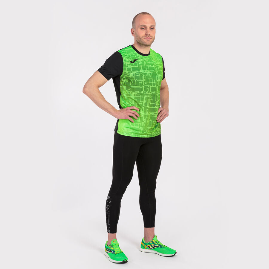 Camiseta manga corta hombre Elite VIII marino amarillo flúor
