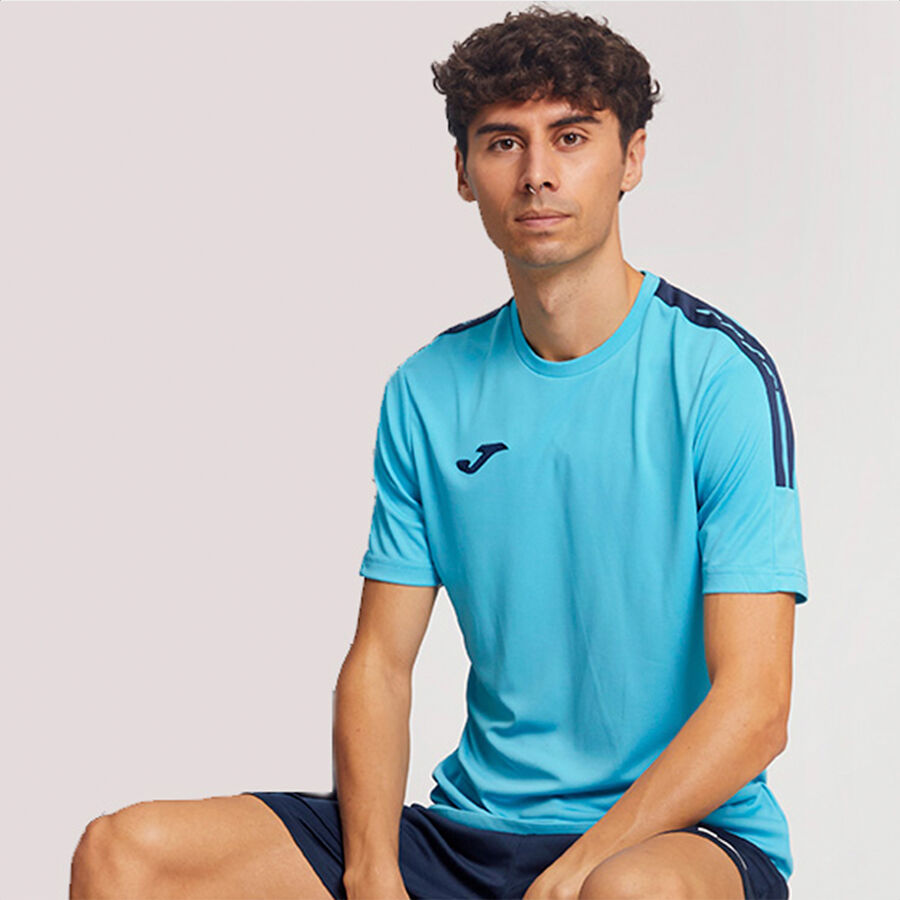 Camiseta manga corta hombre Olimpiada gris melange negro