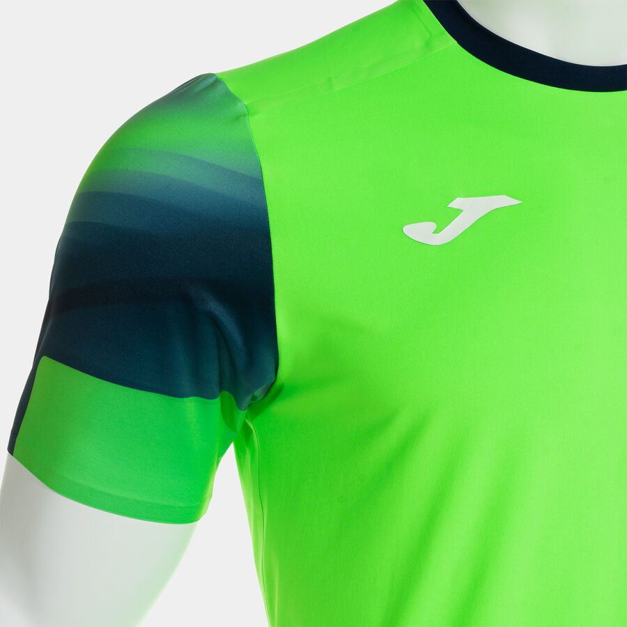 Camiseta manga corta hombre Elite XI negro amarillo flúor