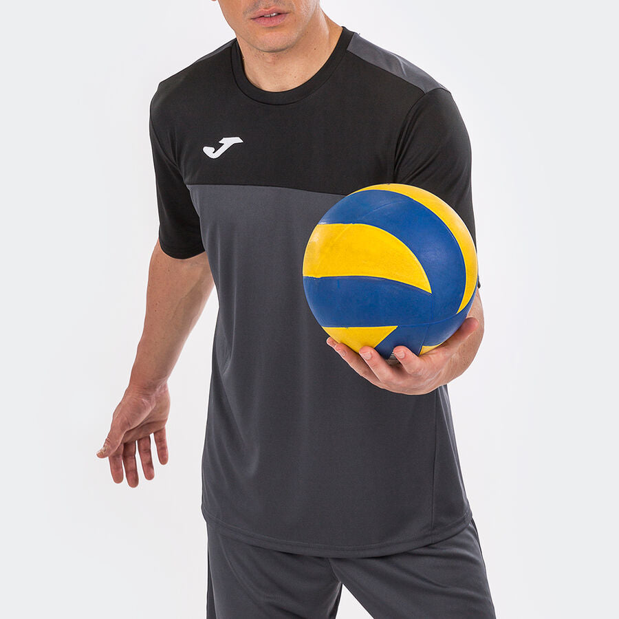 Camiseta manga corta hombre Winner naranja negro