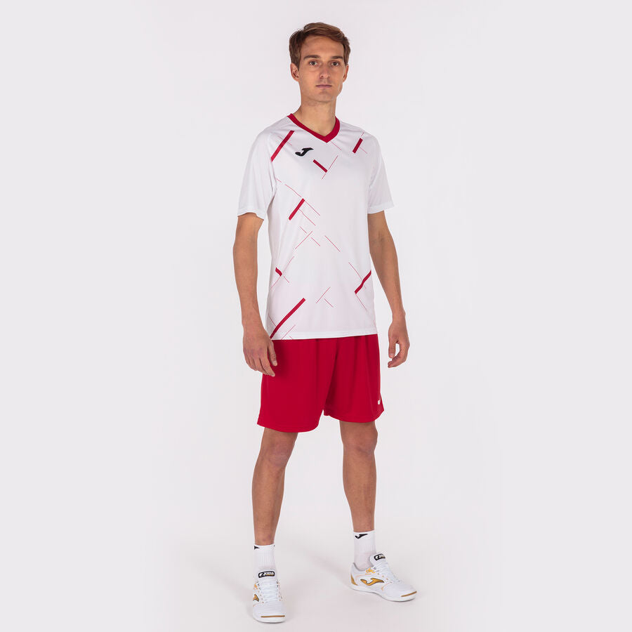 Camiseta manga corta hombre Tiger III rojo amarillo flúor