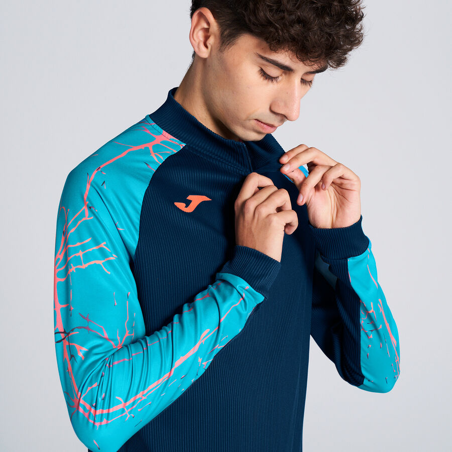 Sudadera hombre Elite IX negro verde flúor