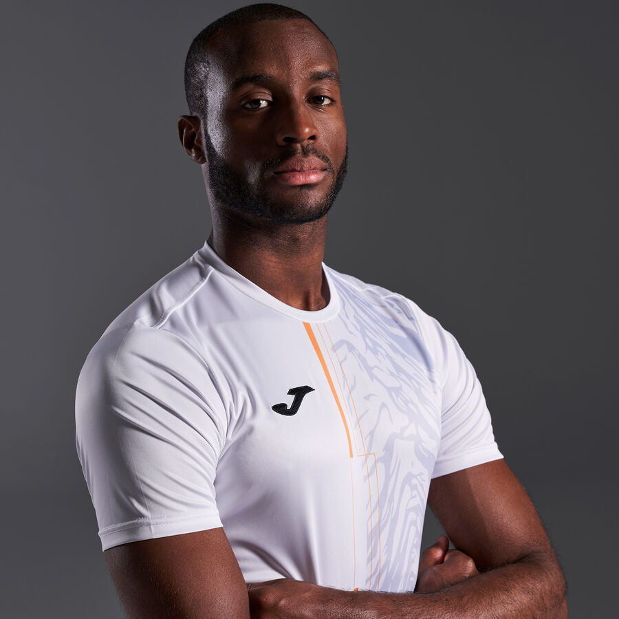 Camiseta manga corta hombre Pro team blanco celeste