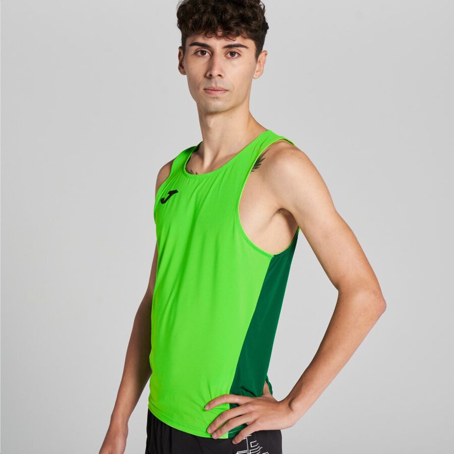 Camiseta tirantes hombre R-Winner rosa flúor