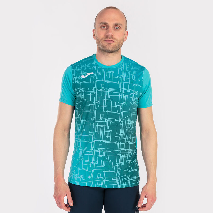 Camiseta manga corta hombre Elite VIII marino amarillo flúor
