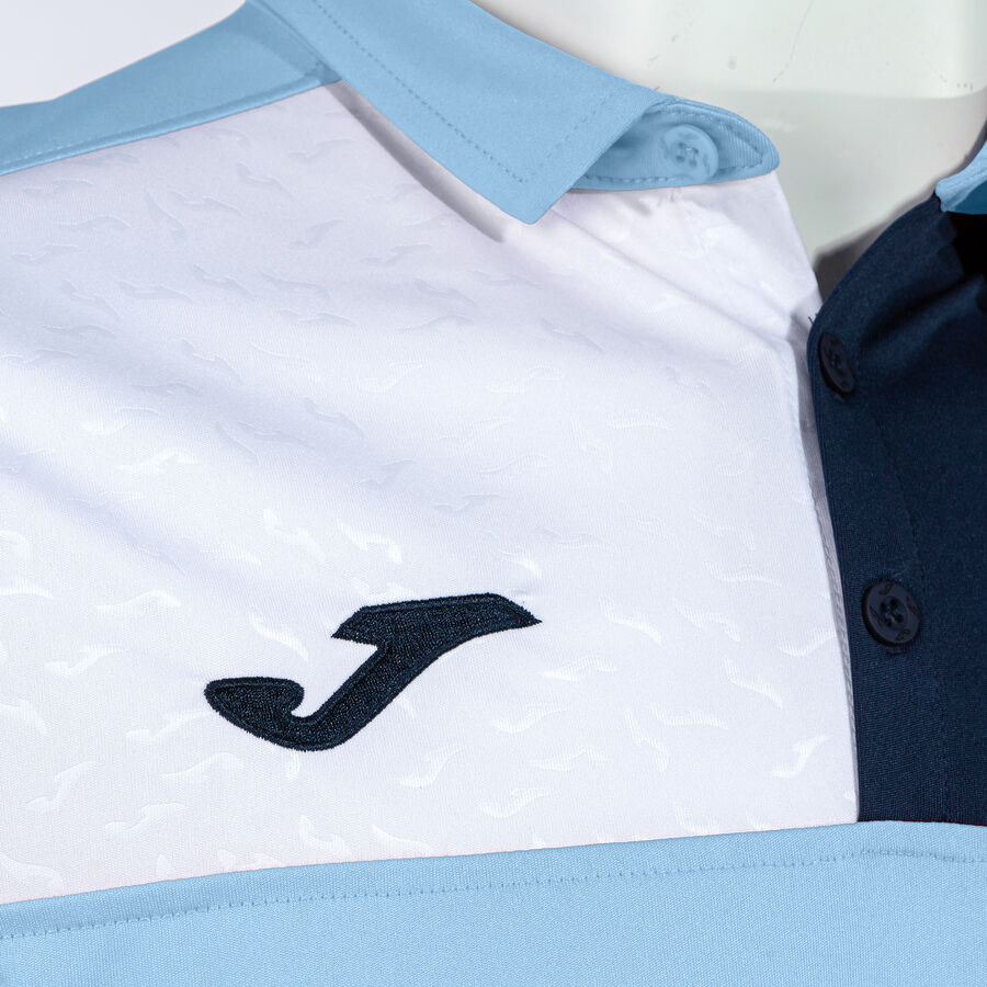 Polo manga corta hombre Crew V rojo marino