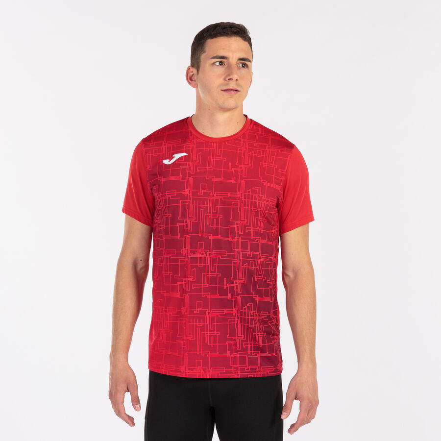 Camiseta manga corta hombre Elite VIII marino amarillo flúor