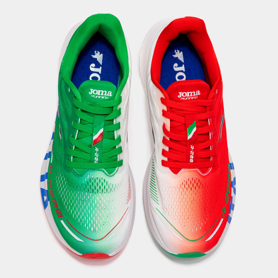 Zapatillas running R.2000 Italia 24 unisex verde rojo