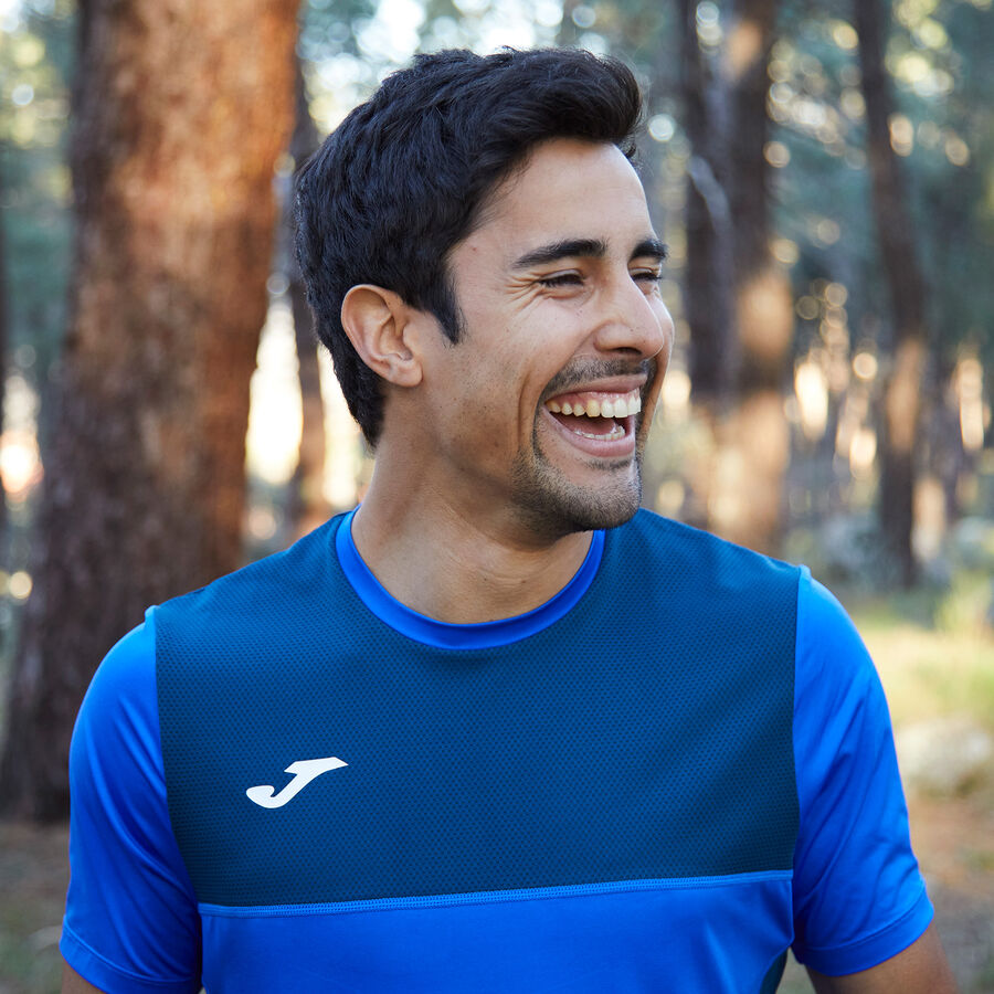 Camiseta manga corta hombre R-Trail Nature amarillo negro