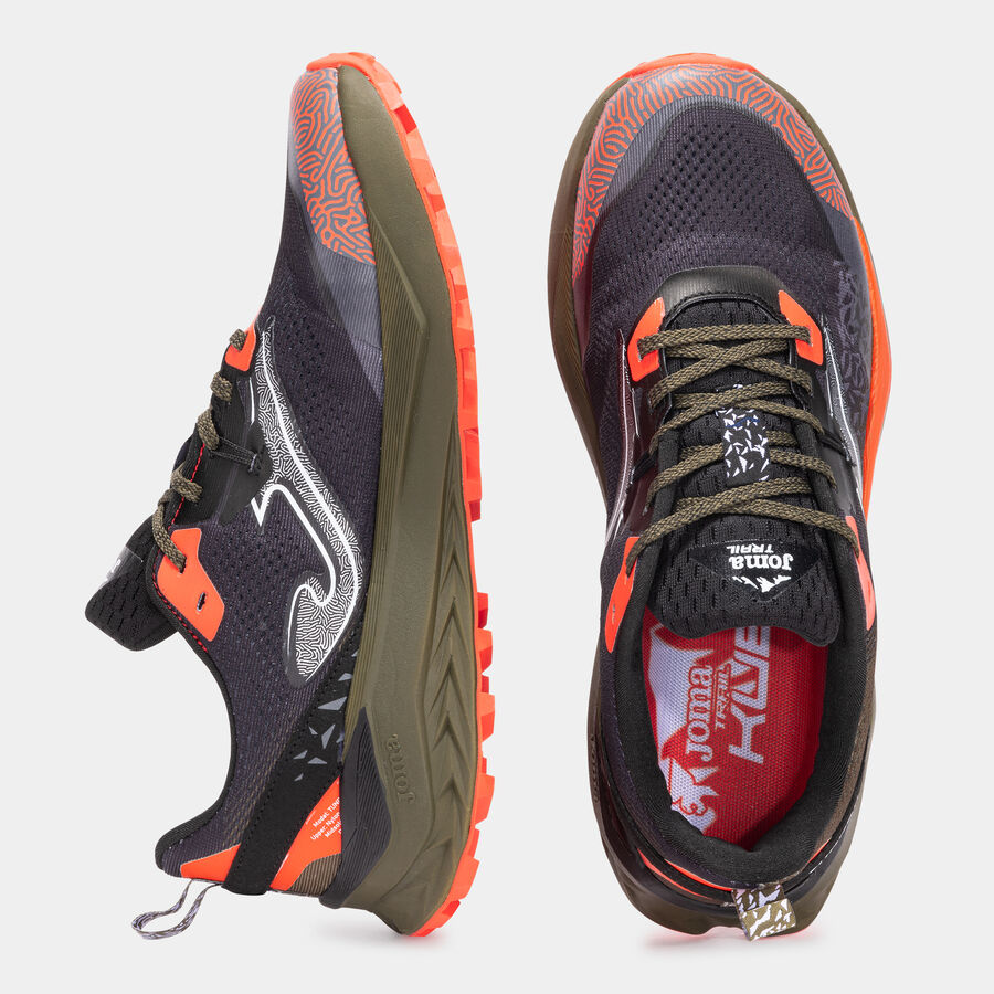 Zapatillas trail Tundra 25 hombre negro naranja
