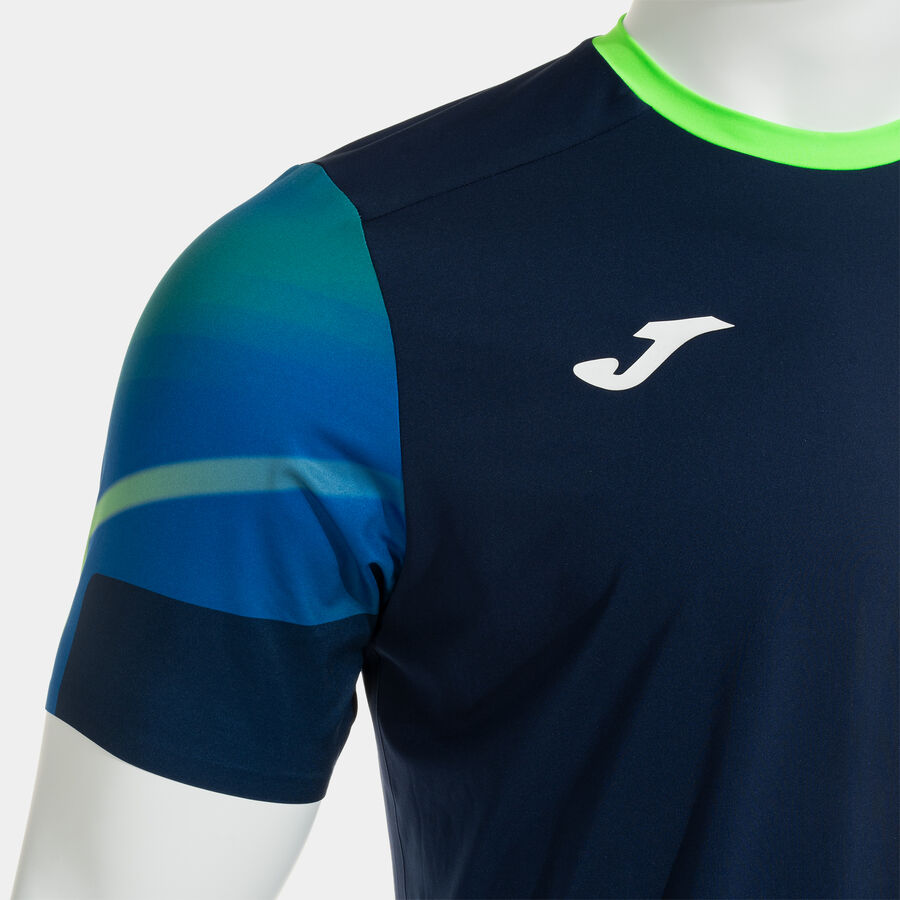 Camiseta manga corta hombre Elite XI negro amarillo flúor