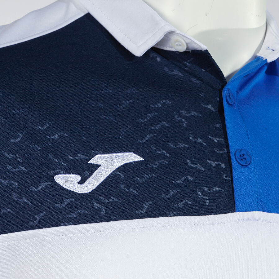 Polo manga corta hombre Crew V rojo marino