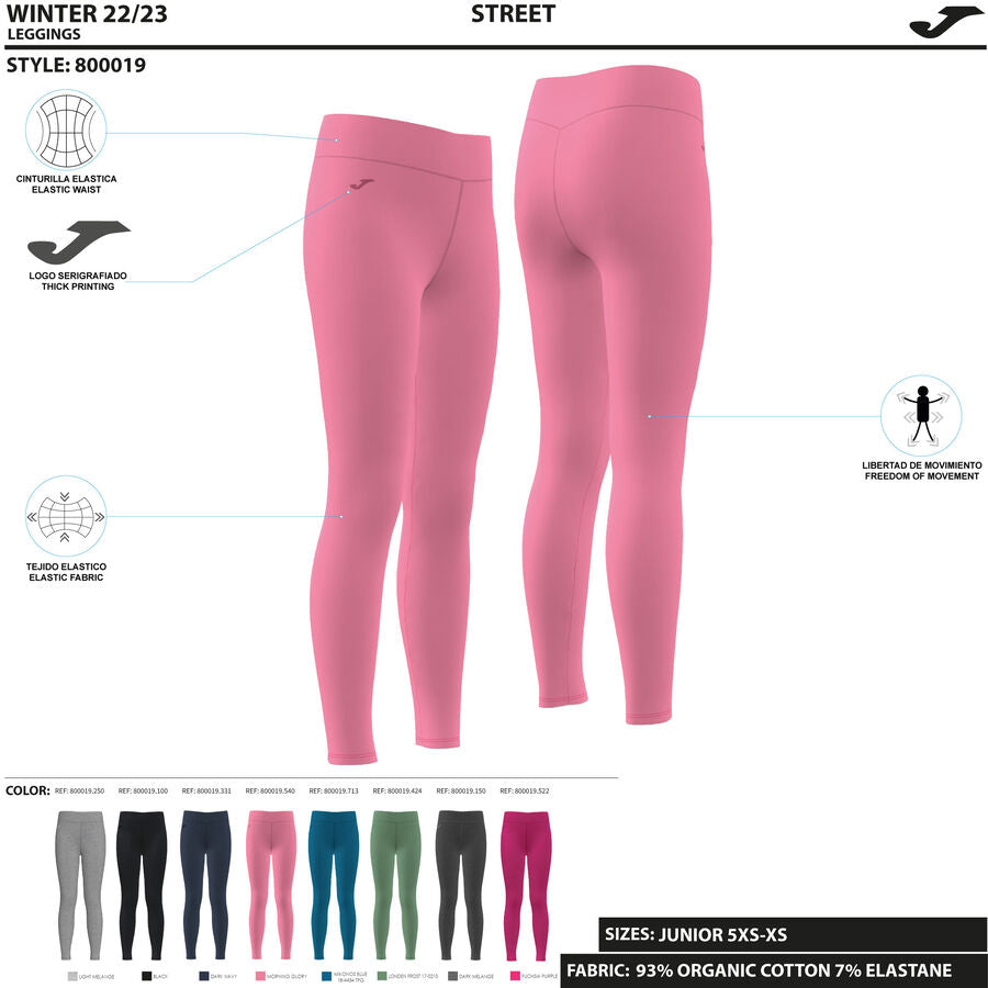 Mallas largas niña Street fucsia